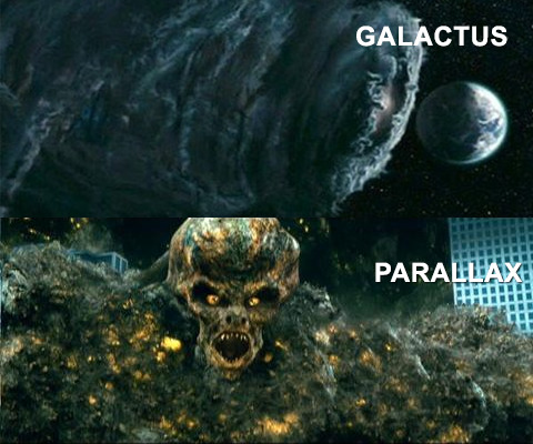 
Phong cách biến ác nhân thành các đám mây mà ví dụ điển hình là Galactus và Parallax
