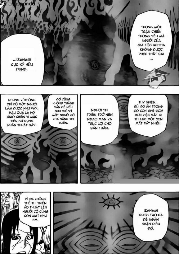 Itachi giải thích cho Sasuke nghe về mặt lợi - hại của ảo thuật Izanagi.