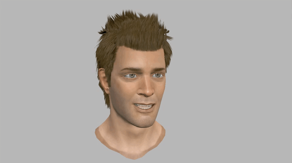 
Mô hình gương mặt Nathan Drake trong giai đoạn đầu khi Naughty Dog phát triển Uncharted.

