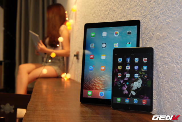  So sánh iPad Pro với iPad mini.   