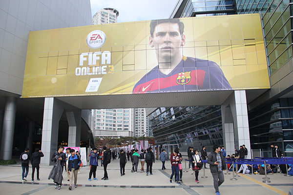 
Hình ảnh của Messi trong phiên bản FIFA Online 3 nâng cấp Enginee được giới thiệu tại sự kiện ở BEXCO.
