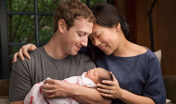  Mark Zuckerberg (CEO Facebook), cô vợ Priscilla Chan và cô con gái đầu lòng 