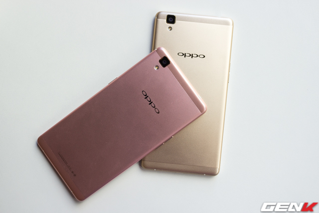 Oppo R7s có 2 màu: Vàng và Vàng Hồng. 