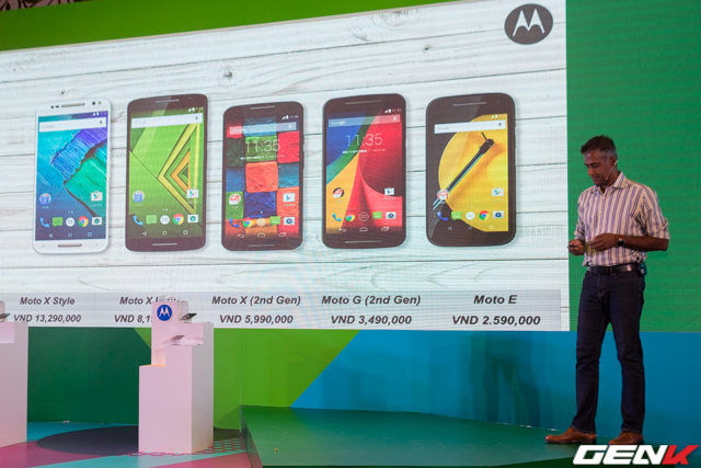Giá chính hãng của 5 sản phẩm Motorola đưa đến thị trường Việt Nam.