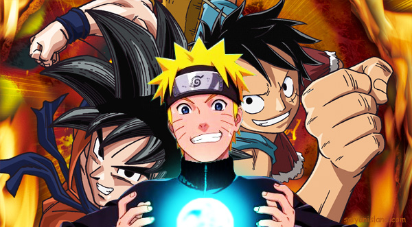 Naruto, Dragon Ball và One Piece - ba siêu phẩm manga đẳng cấp thế giới! Đây là một bức ảnh đầy sáng tạo và tuyệt vời, kết hợp tất cả những nhân vật được yêu thích nhất trong ba bộ truyện này. Hãy tới và xem ngay!