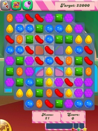 
Giao diện chiến đấu của game Candy Crush Saga
