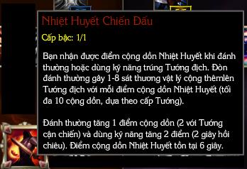 
Nhiệt Huyết Chiến Đấu bị nerf ác nhất.
