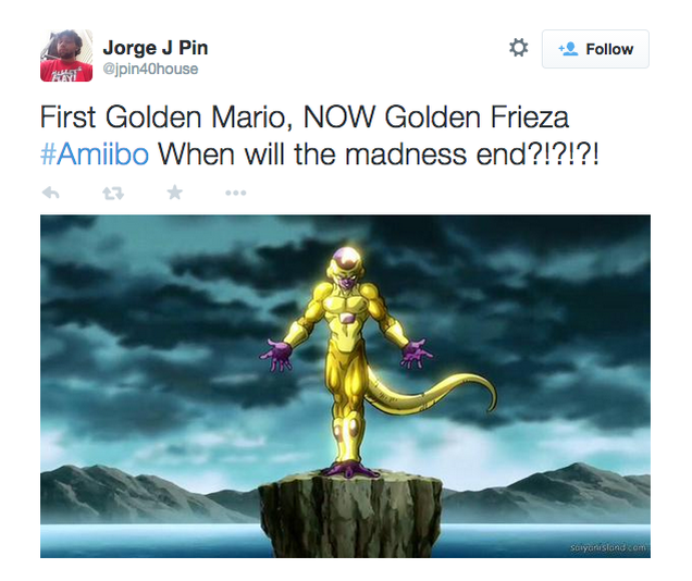 &quot;Đầu tiên là Mario mạ vàng, giờ lại đến cả Freiza mạ vàng. Bao giờ thì mấy chuyện điên rồ này mới kết thúc vậy???&quot;