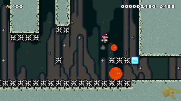 
Chỉ một sơ sẩy nhỏ cũng đủ để Mario mất mạng hoặc kẹt vĩnh viễn trong màn chơi này.
