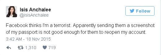  Isis Anchalee đã phải lên mạng xã hội Twitter để bày tỏ sự bức xúc của mình. 