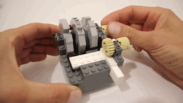  Cấu tạo bên trong ổ khóa Combination Lock bằng Lego. 