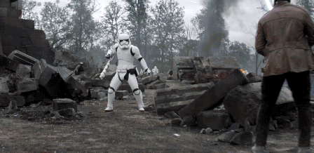 
Đoạn chiến đấu giữa Finn và Trooper trong Star Wars 7

