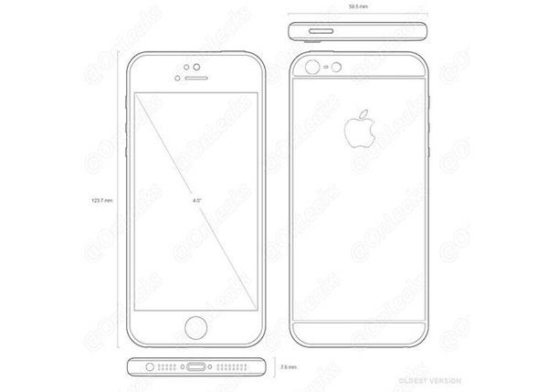  Bản vẽ thiết kế mới lộ ra cho rằng đây sẽ là iPhone 4 inch. 