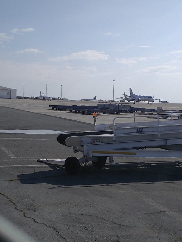  Hình ảnh được RT (Nga) dẫn từ một trang Twitter, được cho là tại hiện trường vụ không tặc ở sân bay Larnaca, Cộng hòa Síp. 