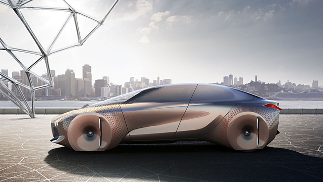 BMW Vision Next 100 là một trong những mẫu xe concept không có gương chiếu hậu.