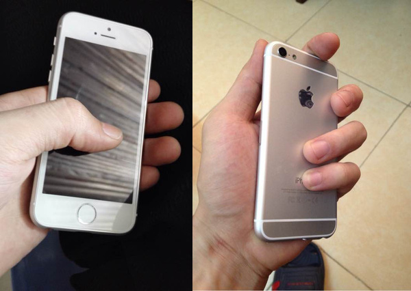  Mặt trước và mặt lưng thiết bị được cho là iPhone 6c. 