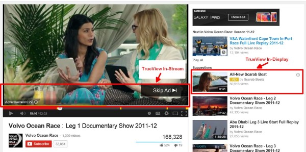 Quảng cáo Trueview trên YouTube không còn hiệu quả.
