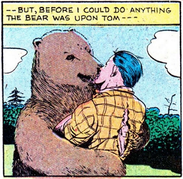 
Con gấu trong hình đang vồ lấy nhân vật Tom nhé, các bạn đừng nghĩ... bậy.
