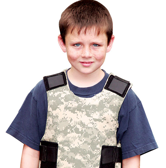  Ngay cả trẻ em cũng có thể mặc áo giáp chống đạn 