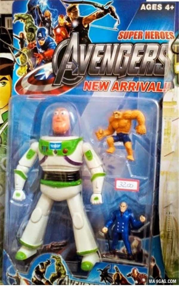 
Biệt đội Avengers có cả Woody trong Toy Story và The Thing trong Fantastic Four

