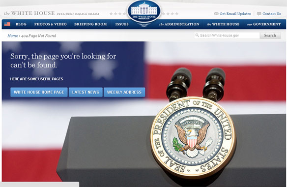  Đường link truy cập vào trang của Văn phòng Thư ký báo chí hiện lỗi 404. 