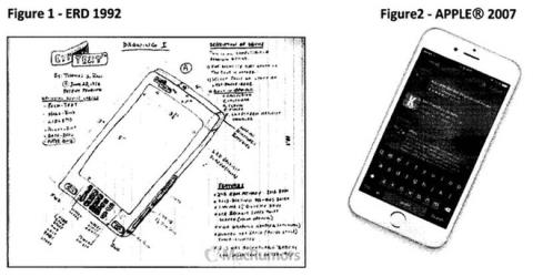  IPhone của Apple bị tố sao chép thiết kế có trên thiết bị Elecrtonic Reading Device 