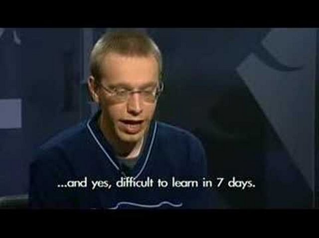Daniel trả lời phỏng vấn trên đài truyền hình Iceland sau khi học xong ngôn ngữ khó nhất hành tinh trong 7 ngày.