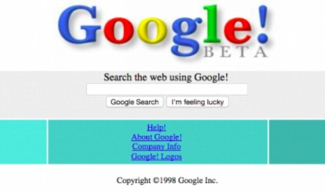 Diện mạo của công cụ tìm kiếm Google không thay đổi quá nhiều so với giao diện gốc ra mắt ngày 11/11/1998 dù Google đã thay đổi bộ mặt của Internet.