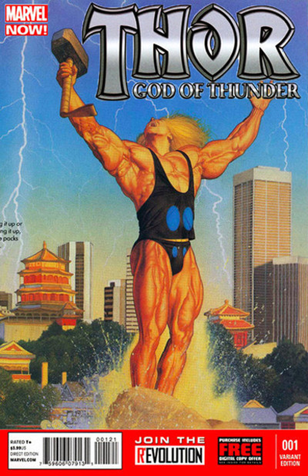
Thor và chiếc búa thần của mình tạo dáng như 1 siêu mẫu trên bìa tạp chí
