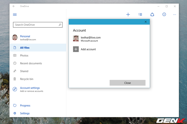  Tùy chọn Account settings sẽ hiển thị các tài khoản đã được đăng nhập trước đó trong Windows 10. 