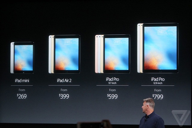 Bảng giá iPad mới của Apple, sau sự kiện vừa tổ chức vào ngày thứ hai tuần này.