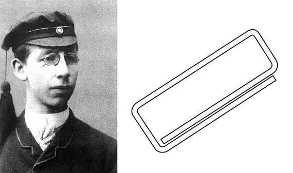  Thiết kế chiếc kẹp giấy được cấp bằng sáng chế của ông Johan Vaaler. 