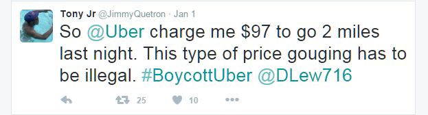 Uber thu phí 97 USD cho 3,2 km đêm qua. Đây là một mức giá cắt cổ bất hợp pháp. 