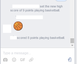 
Gửi và nhấn vào biểu tượng emoji bóng rổ trong khung chat
