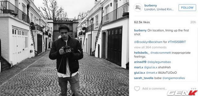  Brooklyn Beckham trong buổi chụp ảnh cho Burberry. 