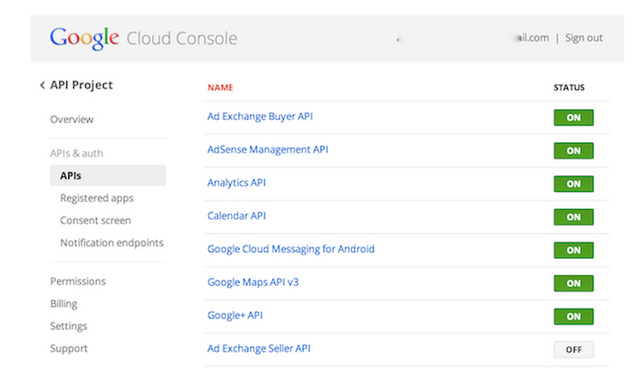 
Nói đến API đám mây của Google không phải là nói tới giao diện web trong hình.
