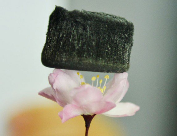  Một khối graphene aerogel có thể lơ lửng trên đám cỏ hay ngay cả trên đầu những bông hoa 