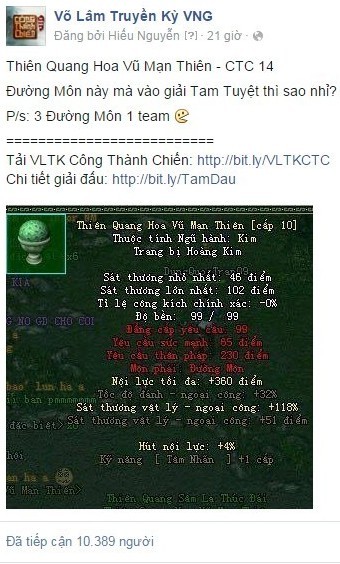 
Hình ảnh trang bị Thên Quang Hoa Vũ Mạn Thiên của game thủ …LOL…
