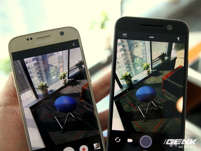  Giao diện camera trên Galaxy S7 và HTC 10 