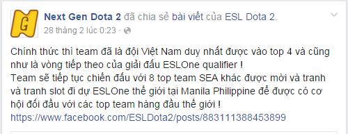 
Next Gen chia vui với người hâm mộ sau chiến tích tại vòng sơ loại ESL One Manila.
