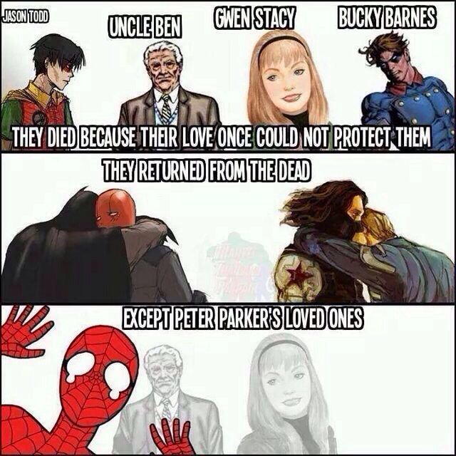 
Chỉ có Spider-Man mất đi những người thân yêu

