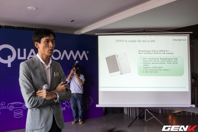  Ông Đặng Quốc Cường, Giám Đốc Marketing Oppo Việt Nam cho biết hãng này đã sẵn sàng cho 4G tại Việt Nam. 