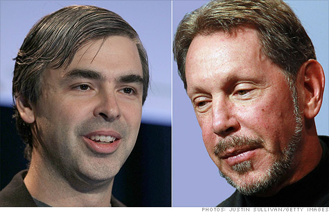  Larry Page (CEO Alphabet) và Larry Ellison (Chủ tịch Oracle). 
