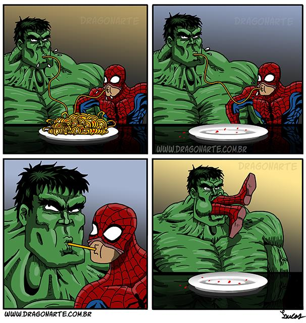 Đừng đùa với Hulk nhé, nhất là ăn mì
