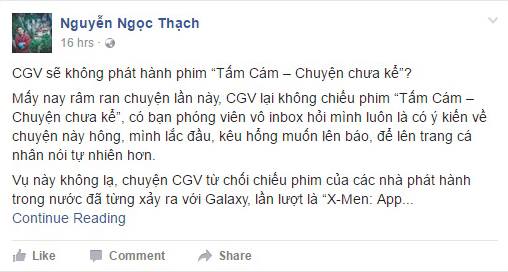 
Nguyễn Ngọc Thạch bàn về Tấm Cám và CGV
