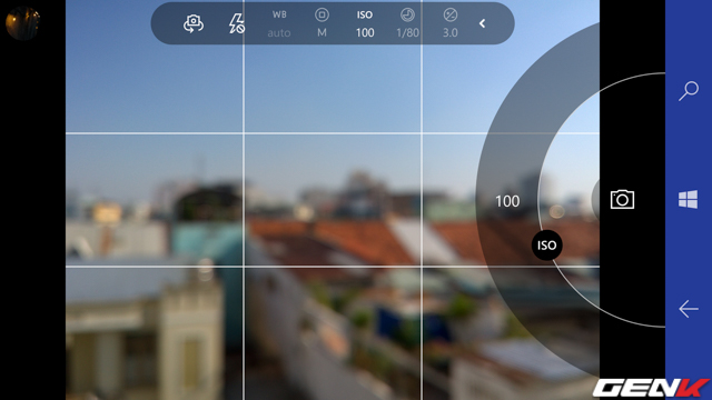  Giao diện camera Lumia 950. 