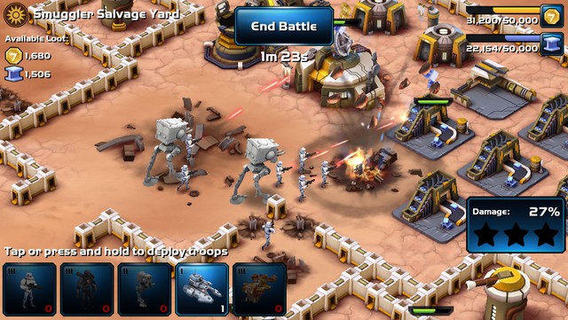 Star Wars: Commander - Bản sao hoàn hảo của Clash of Clans