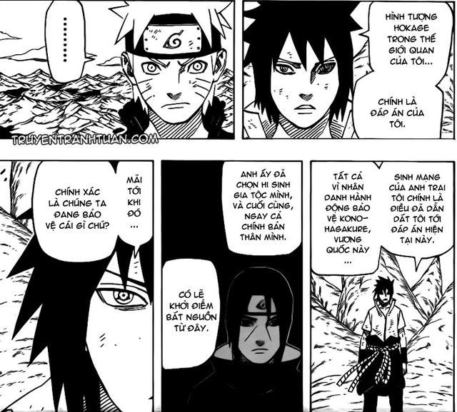 Tranh cãi về triết lý của Sasuke trong truyện tranh Naruto mới