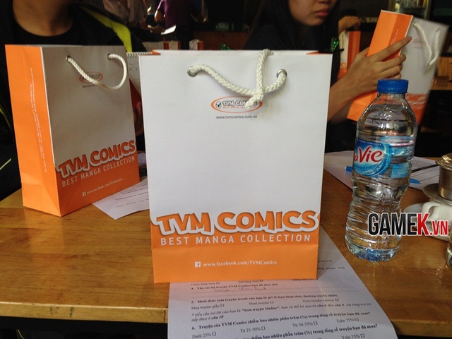 Bộ quà tặng của TVM Comics dành cho các khách tham gia Offline