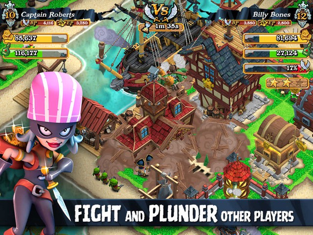 Plunder Pirates - Game chiến thuật 3D đặc sắc đổ bộ lên iOS